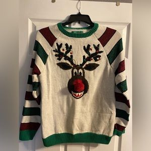 Reindeer “ugly” Christmas sweater